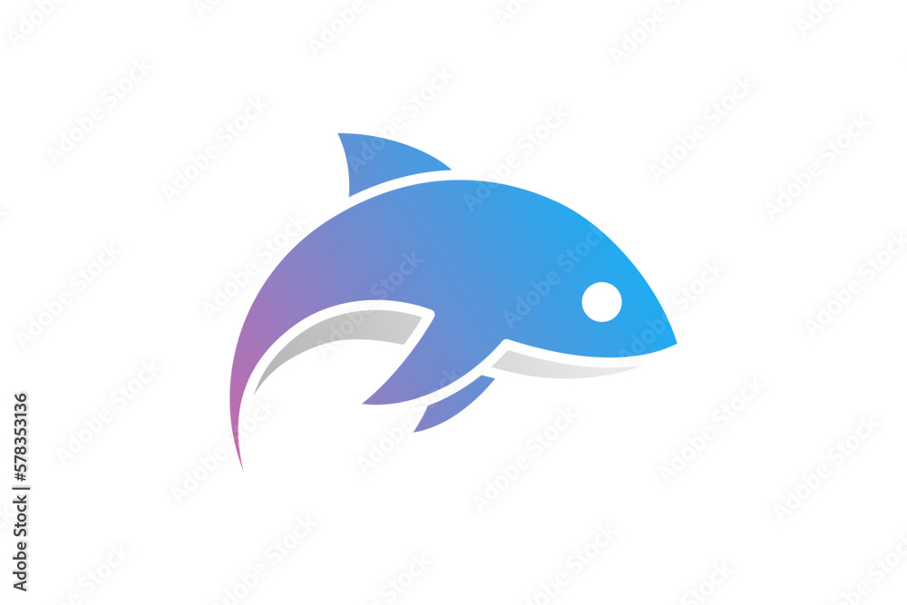 Obraz premium Whale or Dolphin Logo