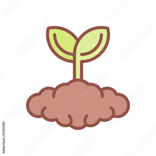 sprout icon for your website design, logo, app, UI. 