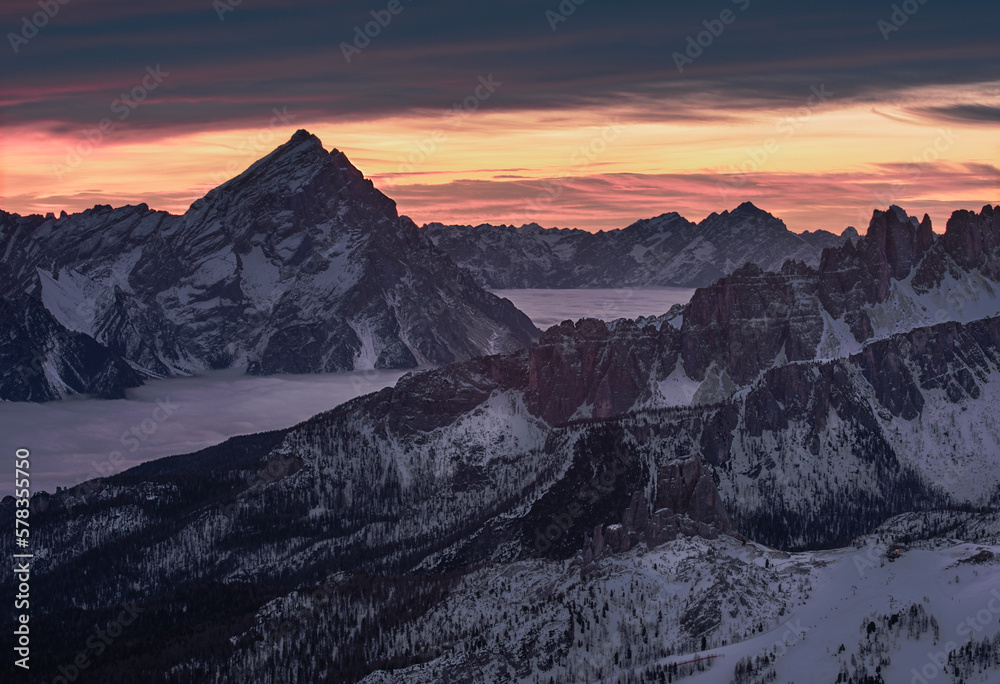 Spectacular Views of the Mountain Peaks of the Dolomites Alps Spectacular Views of the Mountain Peaks of the Dolomites Alps