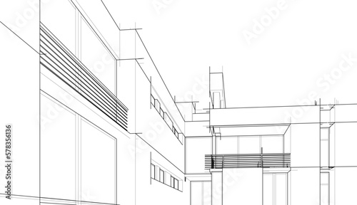 sketch of a building