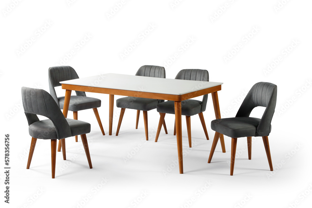 table and chair isolated on a white background . dinning table table and chair isolated on a white background . dinning table