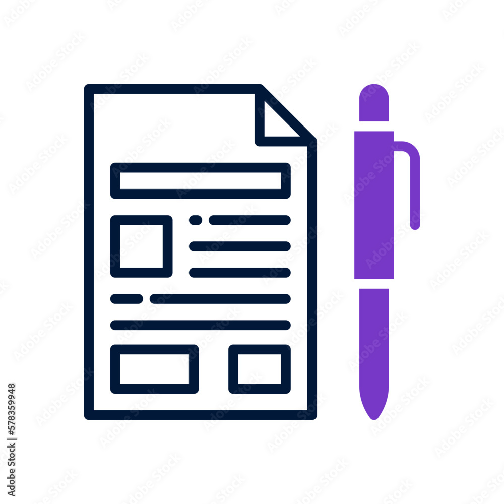 contract icon for your website design, logo, app, UI. 