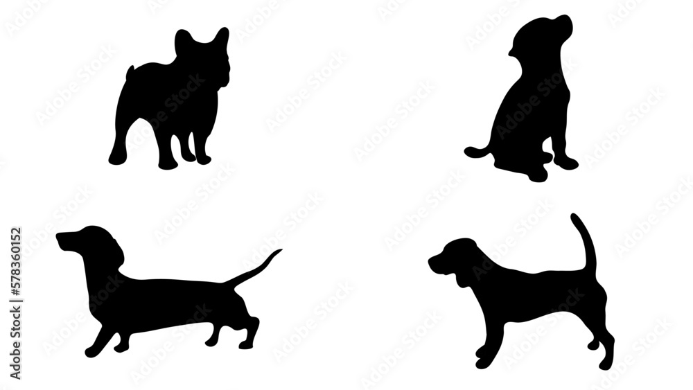 silhouettes of dogs silhouettes of dogs