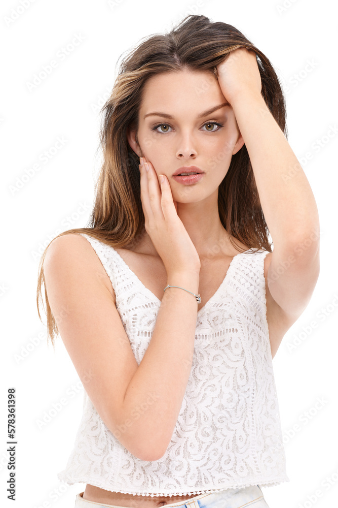A young woman or flurty brunette model showcase the latest in fashion, emojis, and social media trends with effortless style and attitude isolated on a png background. A young woman or flurty brunette model showcase the latest in fashion, emojis, and social media trends with effortless style and attitude isolated on a png background.