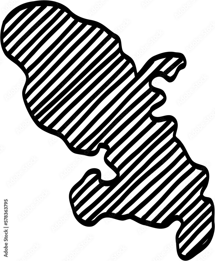 doodle freehand drawing of martinique map. doodle freehand drawing of martinique map.