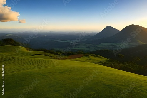 beatiful background with brazilian landscape from estate of Minas Gerais, mountains, countryside, highdetail, octane render, 32k, UHD, generative AI