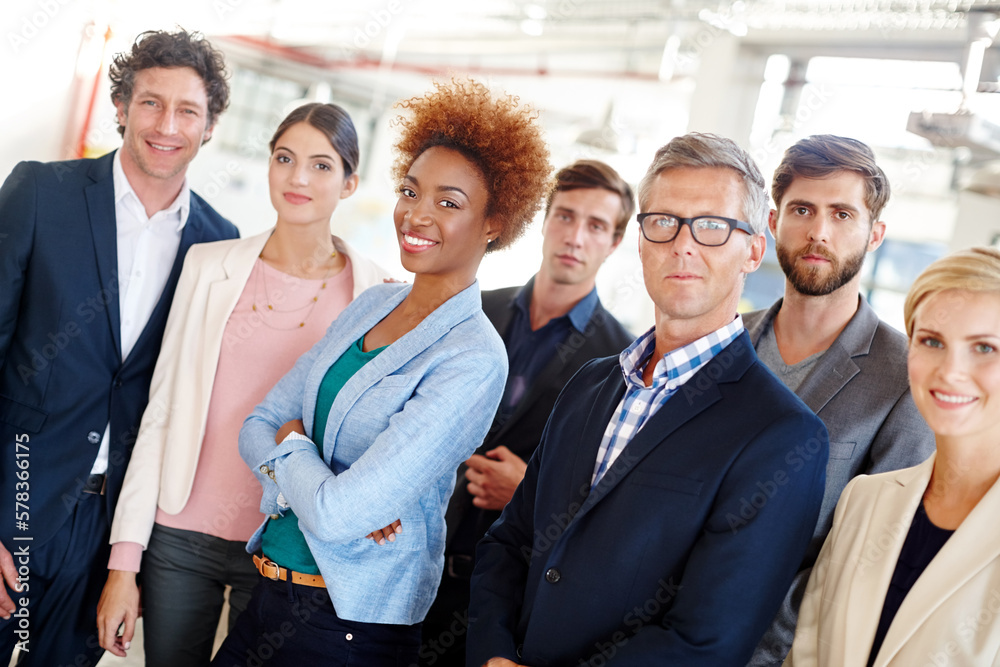 Everyone has their own speciality. Cropped portrait of a group of business professionals in the workplace.