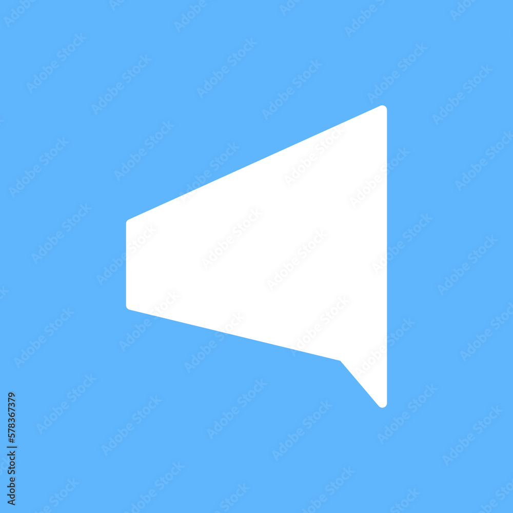 White speech bubbles vector element on blue background, Text balloon, Vector icon. White speech bubbles vector element on blue background, Text balloon, Vector icon.