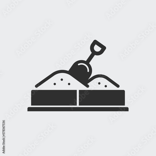 Sandbox simple icon vector illustration