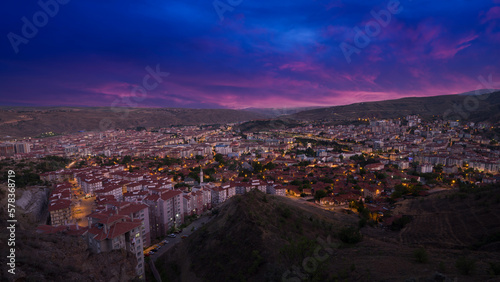 Fototapeta Naklejka Na Ścianę i Meble -   Evening in the city center of Cankiri. Turkey 