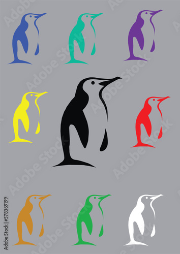 cartoon illustrator vector of cute penguin 