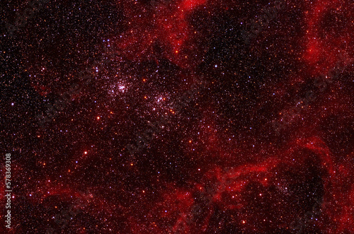 Red galaxy in deep space. Elements of this image were furnished by NASA
