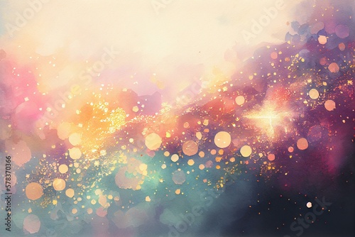 background image of sparkles, watercolor style AI Generated photo