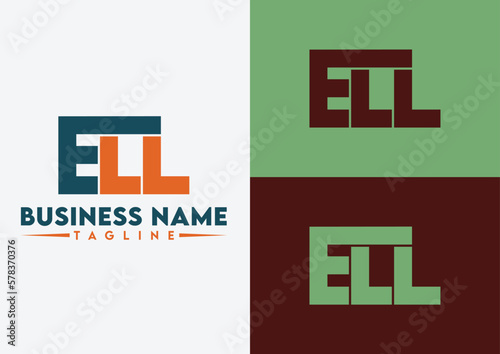  Letter ELL logo design, ELL letter logo