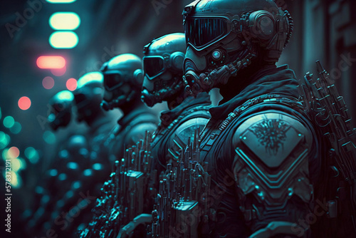 A group of special forces soldiers, generative ai