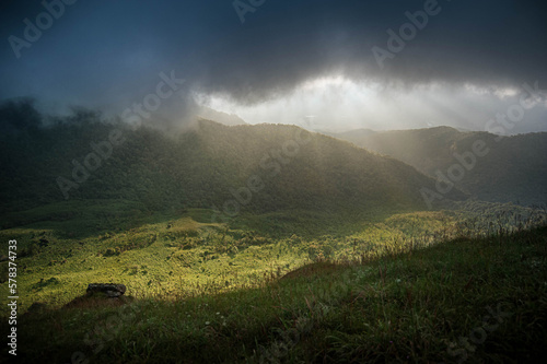 fog over the mountains