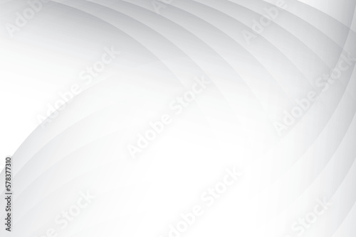Abstract  white and gray color, modern design stripes background with geometric round shape. Vector illustration.