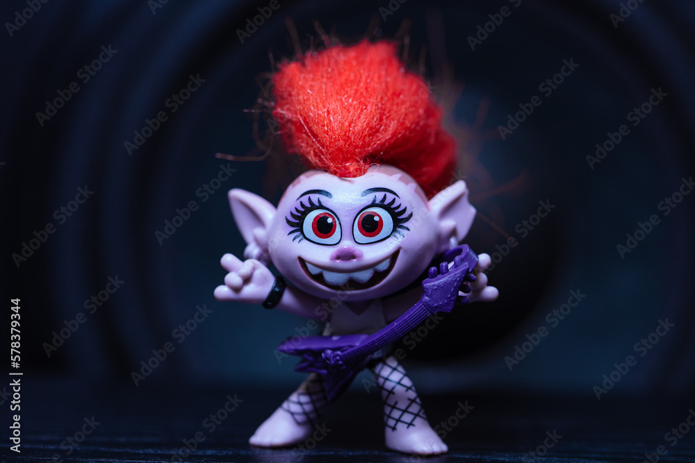 Queen Barb, rock troll from Trolls: World Tour movie Stock Photo ...