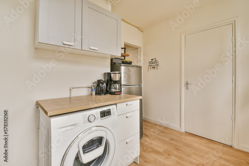 Wallpaper Mural Modern kitchen interior with washing machine Torontodigital.ca