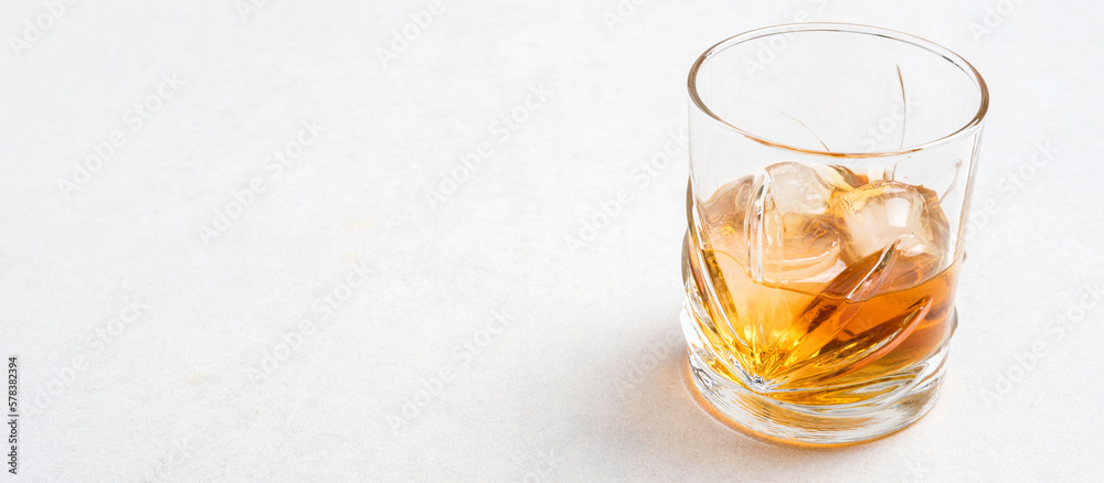 Whiskey glass. Close up