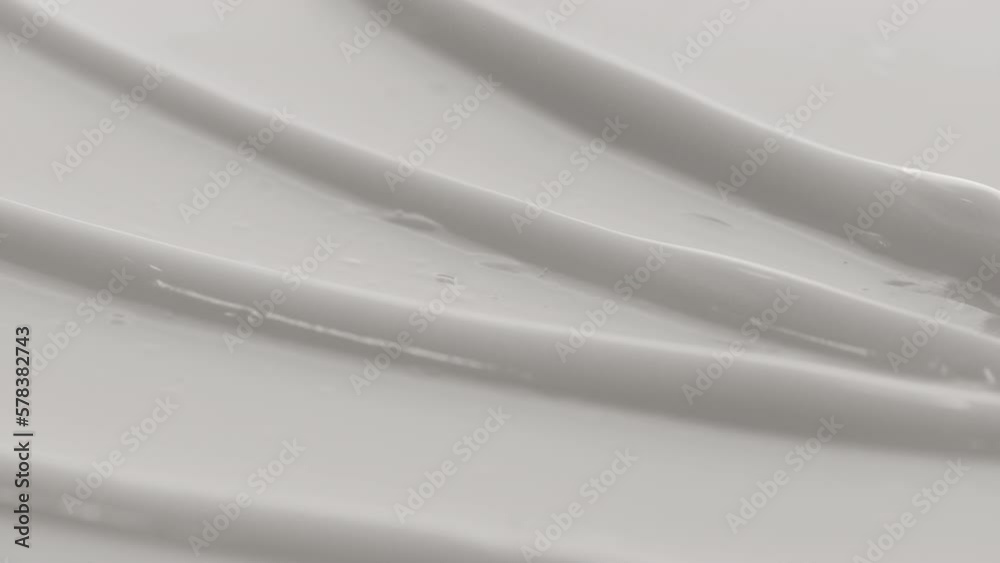 Macro turntable shot of white body care cream furrow texture with a reflection of light on it | Body care cream background shot for its commercial Macro turntable shot of white body care cream furrow texture with a reflection of light on it | Body care cream background shot for its commercial
