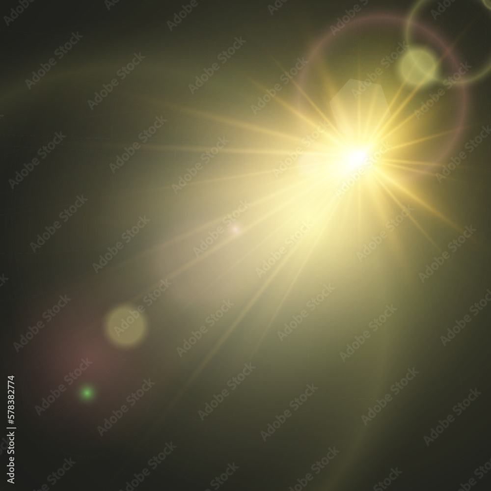Fototapeta premium Vector transparent sunlight special lens flare light effect. Bright beautiful star. Light from the rays. 