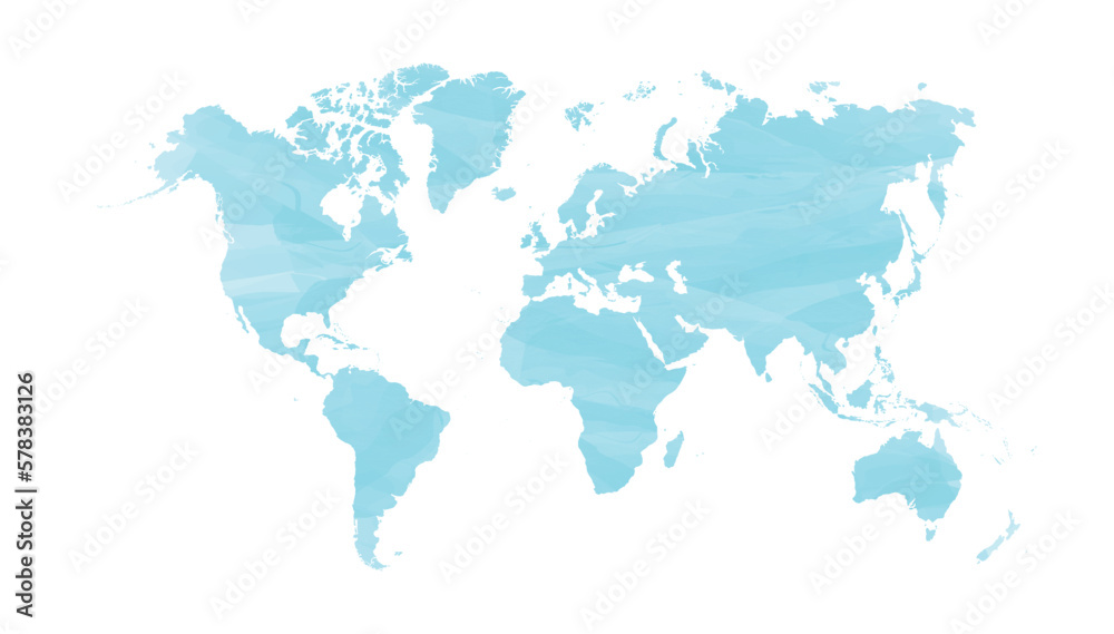 Fototapeta premium vector illustration of blue colored world map