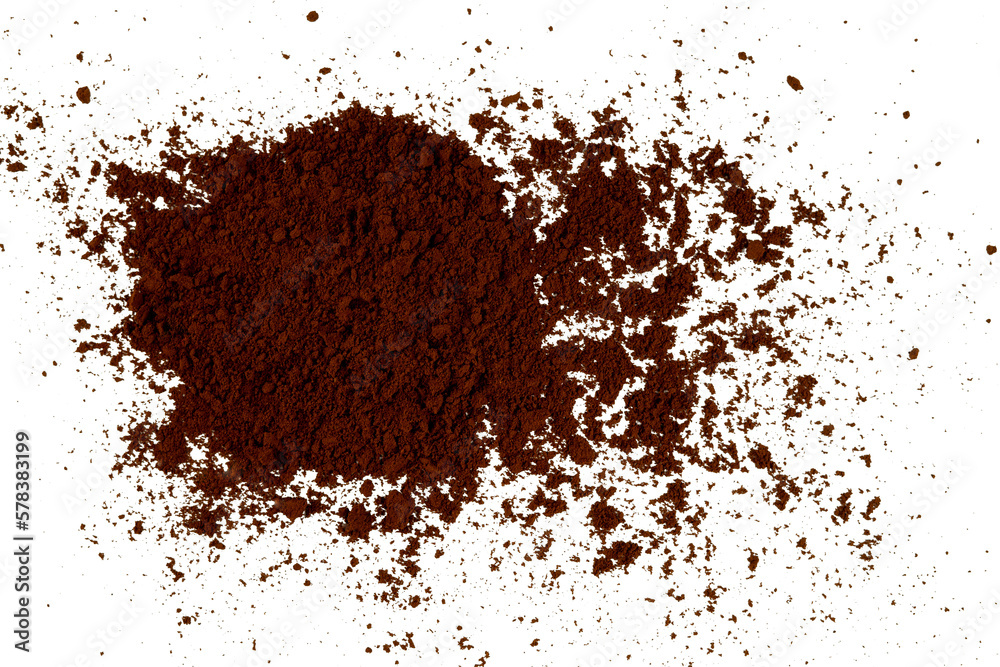 Instant roasted coffee powder isolated Instant roasted coffee powder isolated