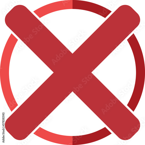 vector illustration of red cross choise icons