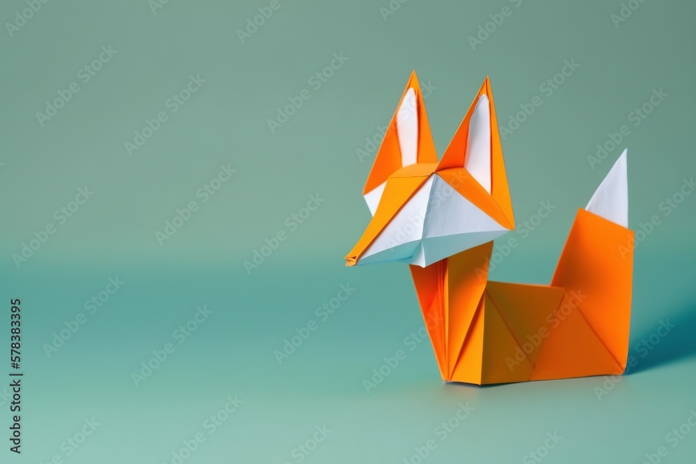origami figure of a fox origami figure of a fox