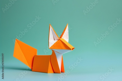 origami figure of a fox photo