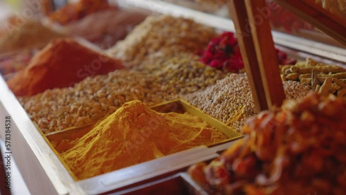 Moroccan spices on display