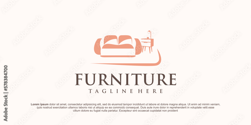 minimalist furniture logo design style collection