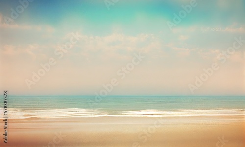 Seascape abstract beach background, sea and sky, generative AI