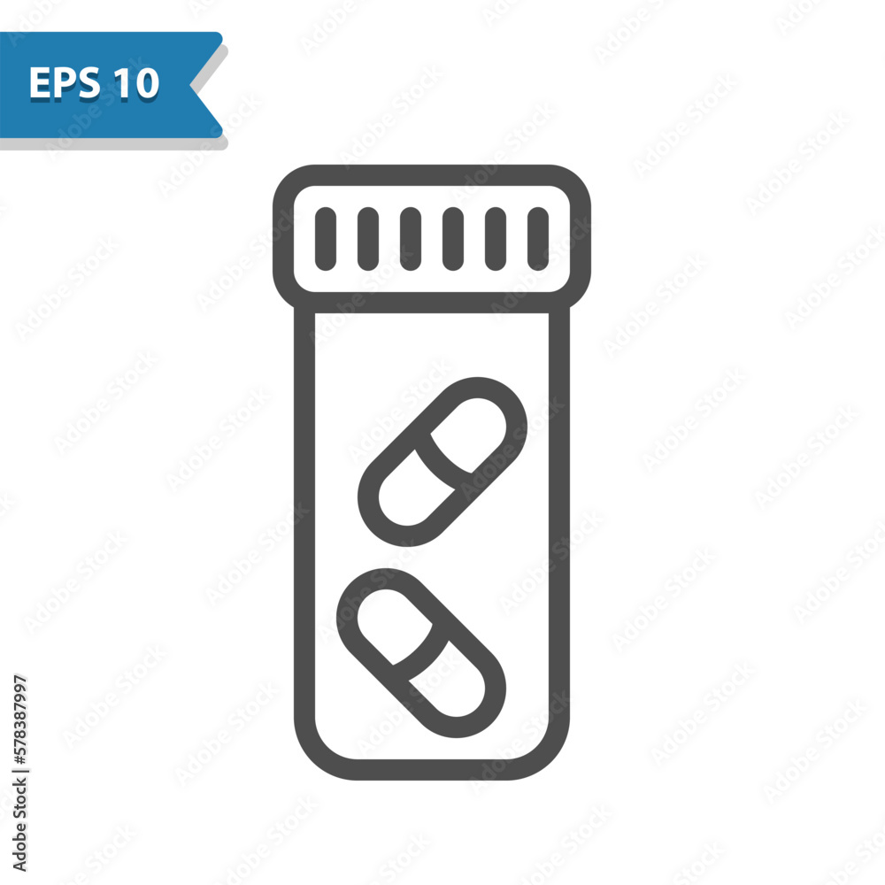 Pill Bottle Icon. Pills, Medication, Drugs Pill Bottle Icon. Pills, Medication, Drugs