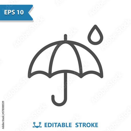 Umbrella, Rain Icon. Raining, Weather, Raindrop, Droplet