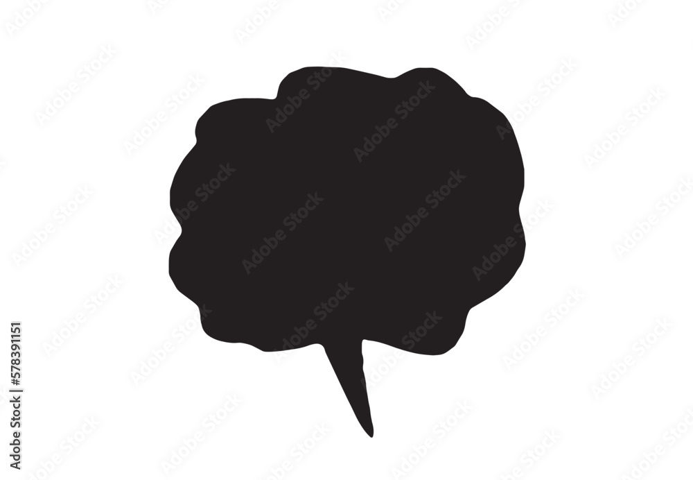 Speech bubble silhouette vector design Speech bubble silhouette vector design