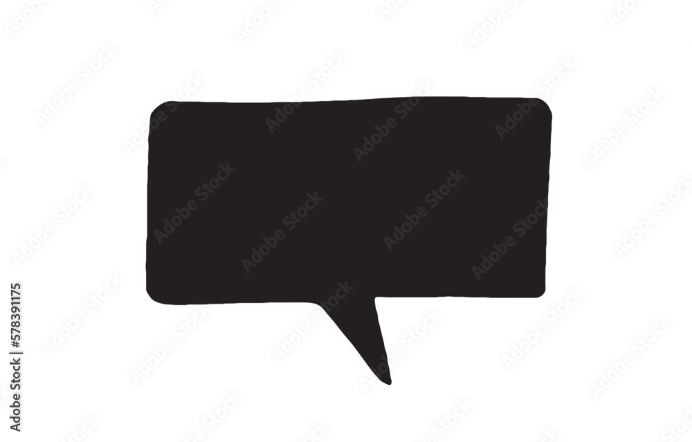 Speech bubble silhouette vector design Speech bubble silhouette vector design