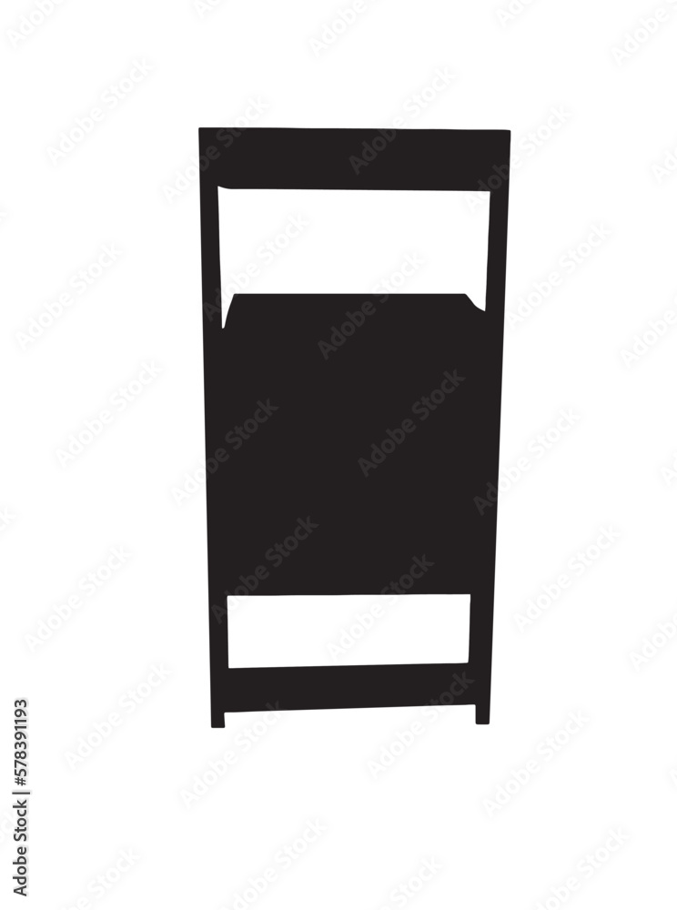 Metal dustbin silhouette vector illustration Metal dustbin silhouette vector illustration