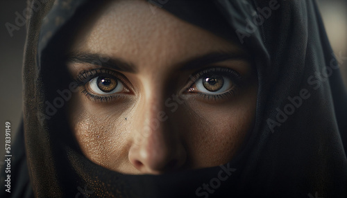 Mulher Árabe olhar marcante ÌA Generativa