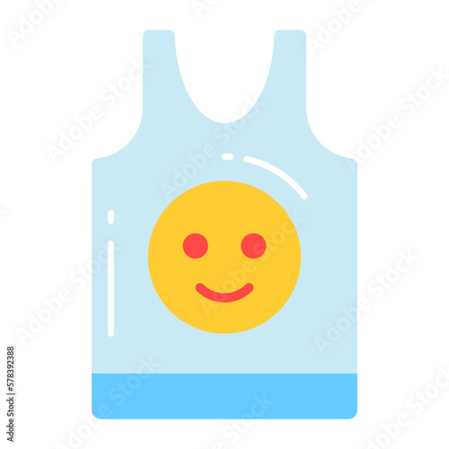 Trendy vector design of tank top, sleeveless shirt