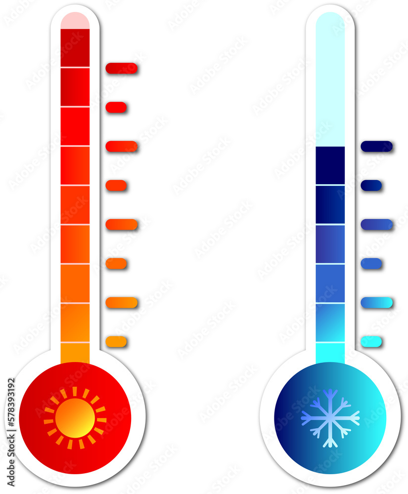 bright thermometer gradient icon set transparent background bright thermometer gradient icon set transparent background