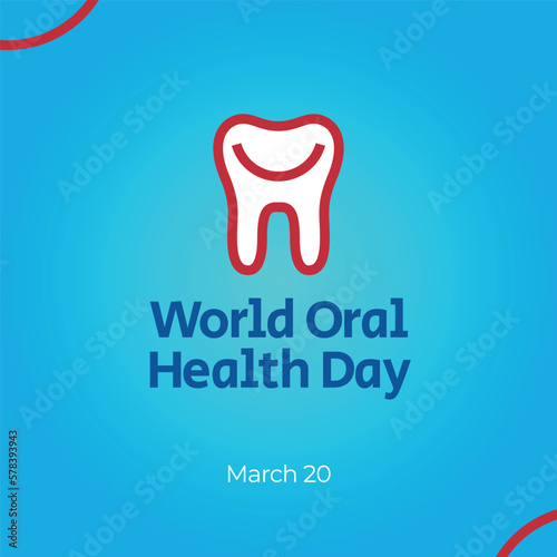 vector graphic of world oral health day good for world oral health day celebration. flat design. flyer design.flat illustration.