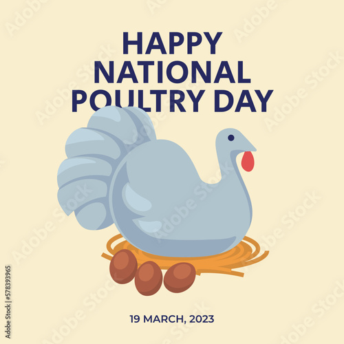 vector graphic of national poultry day good for national poultry day celebration. flat design. flyer design.flat illustration.