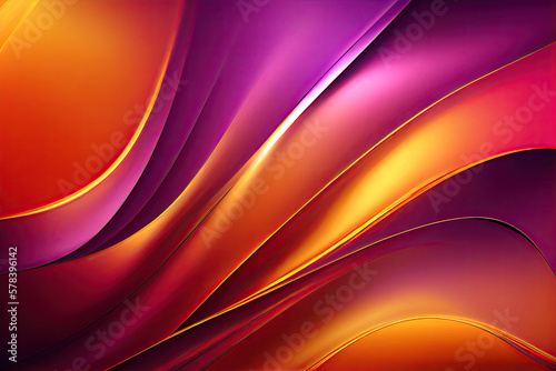 Purple and orange waves, Generative AI