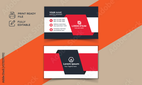 Simple corporate business card template