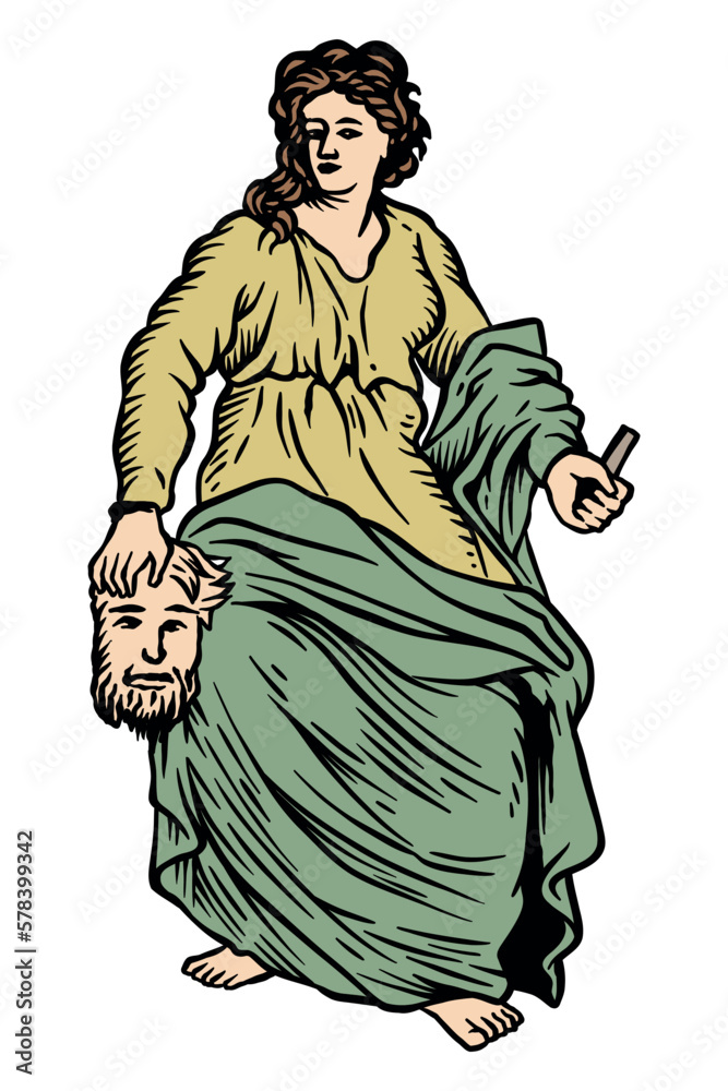 Mythology idols Melpomene - vector illustration