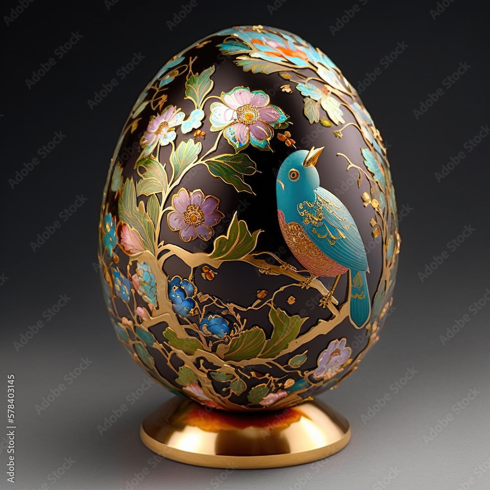 Cloisonné egg, generative ai