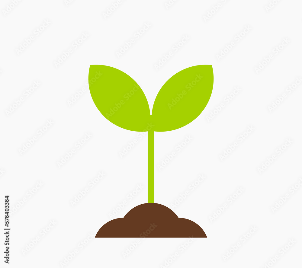 Little plant seedling icon. Spring plant. Little plant seedling icon. Spring plant.