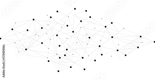Black network. Abstract connection on white background. Network technology background with dots and lines for desktop. Ai system background. Abstract data concept. Line background, network technology